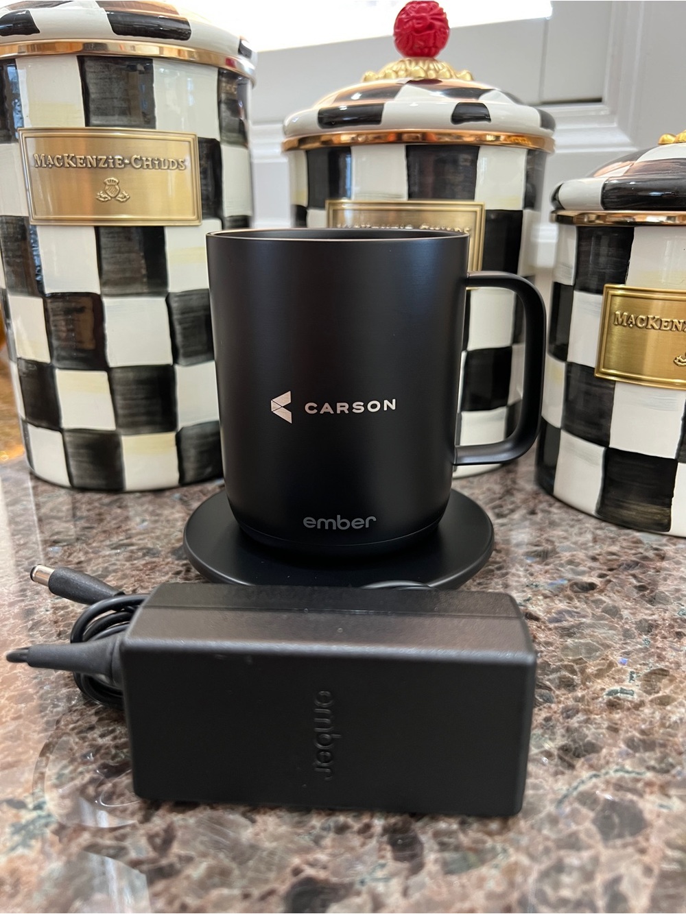 Ember Temperature Control Mug with Carson Logo - Black
